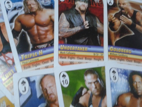 My last collection of WWE trump cards, should be about ten years old.